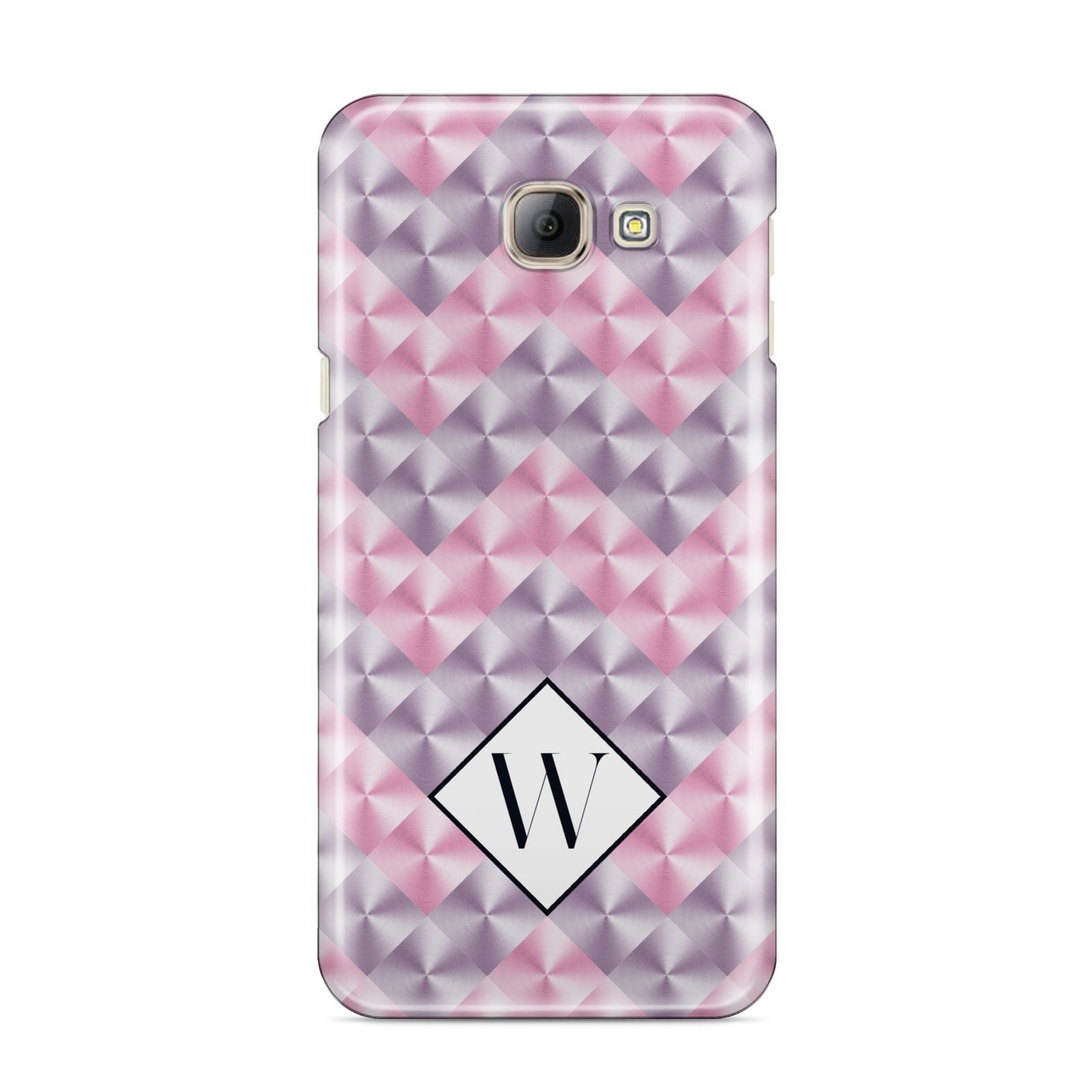 Personalised Mother Of Pearl Monogram Letter Samsung Galaxy A8 2016 Case