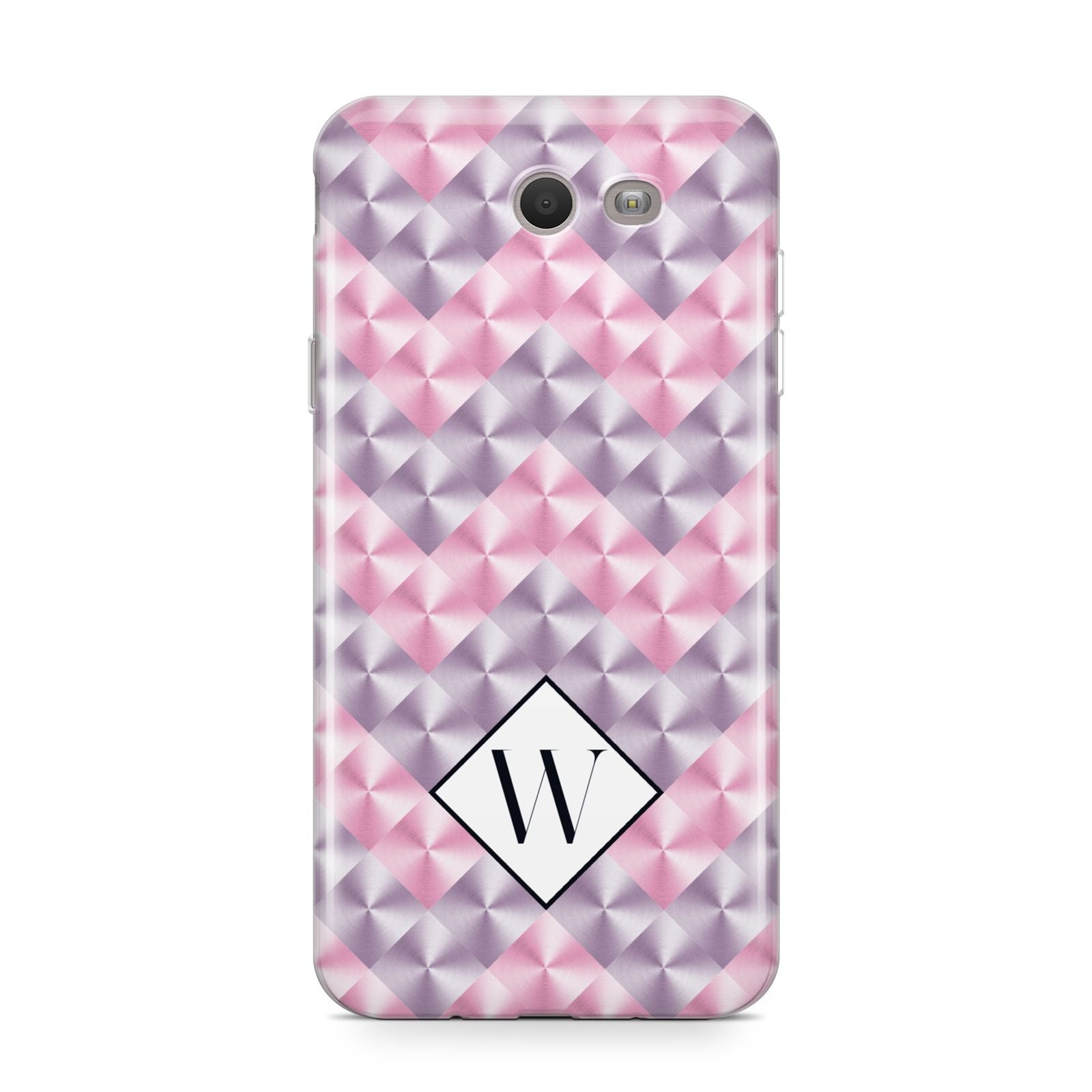 Personalised Mother Of Pearl Monogram Letter Samsung Galaxy J7 2017 Case