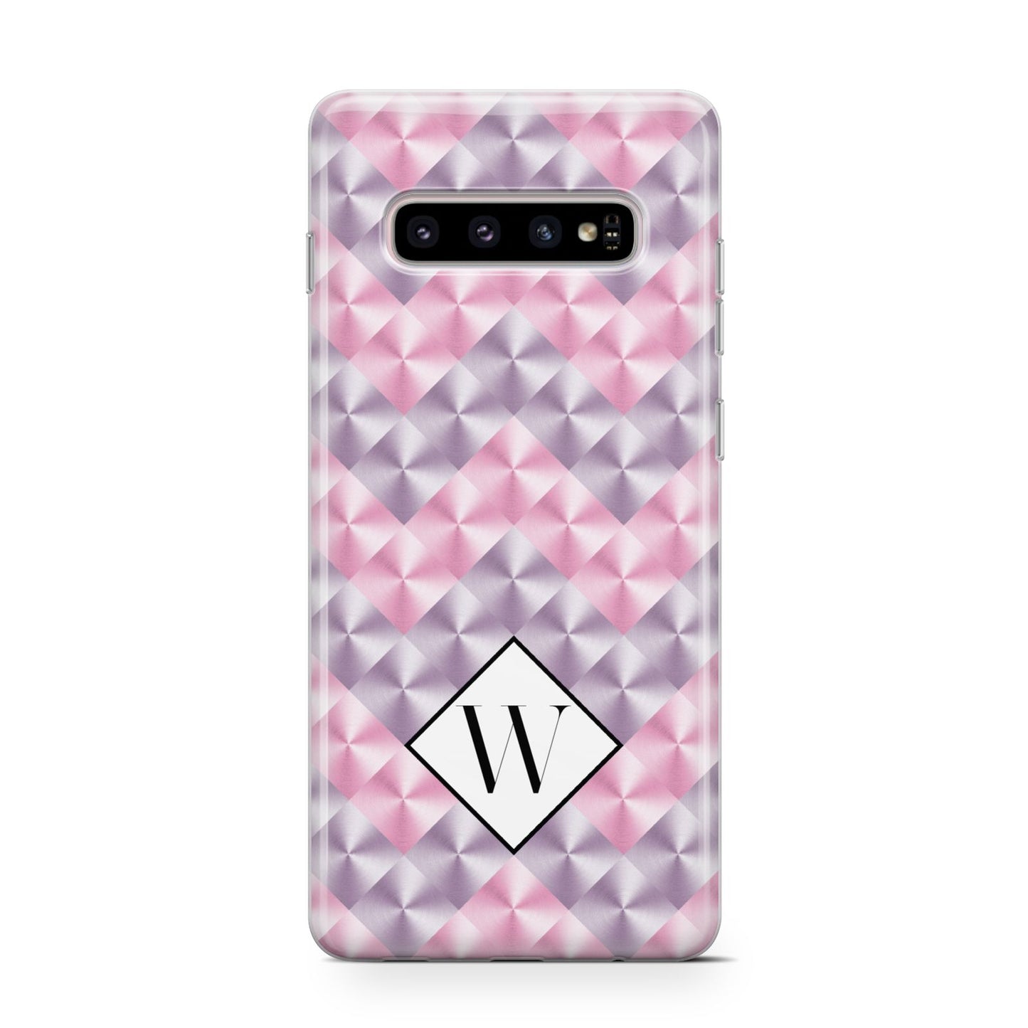Personalised Mother Of Pearl Monogram Letter Samsung Galaxy S10 Case