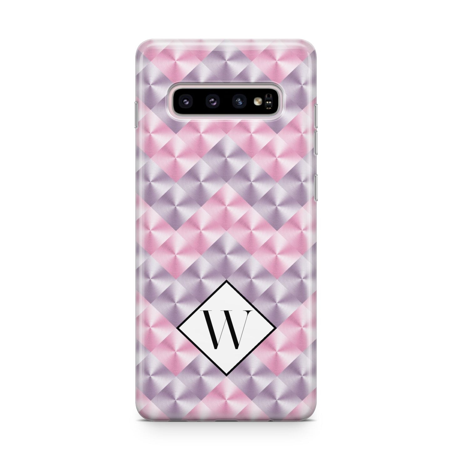 Personalised Mother Of Pearl Monogram Letter Samsung Galaxy S10 Plus Case