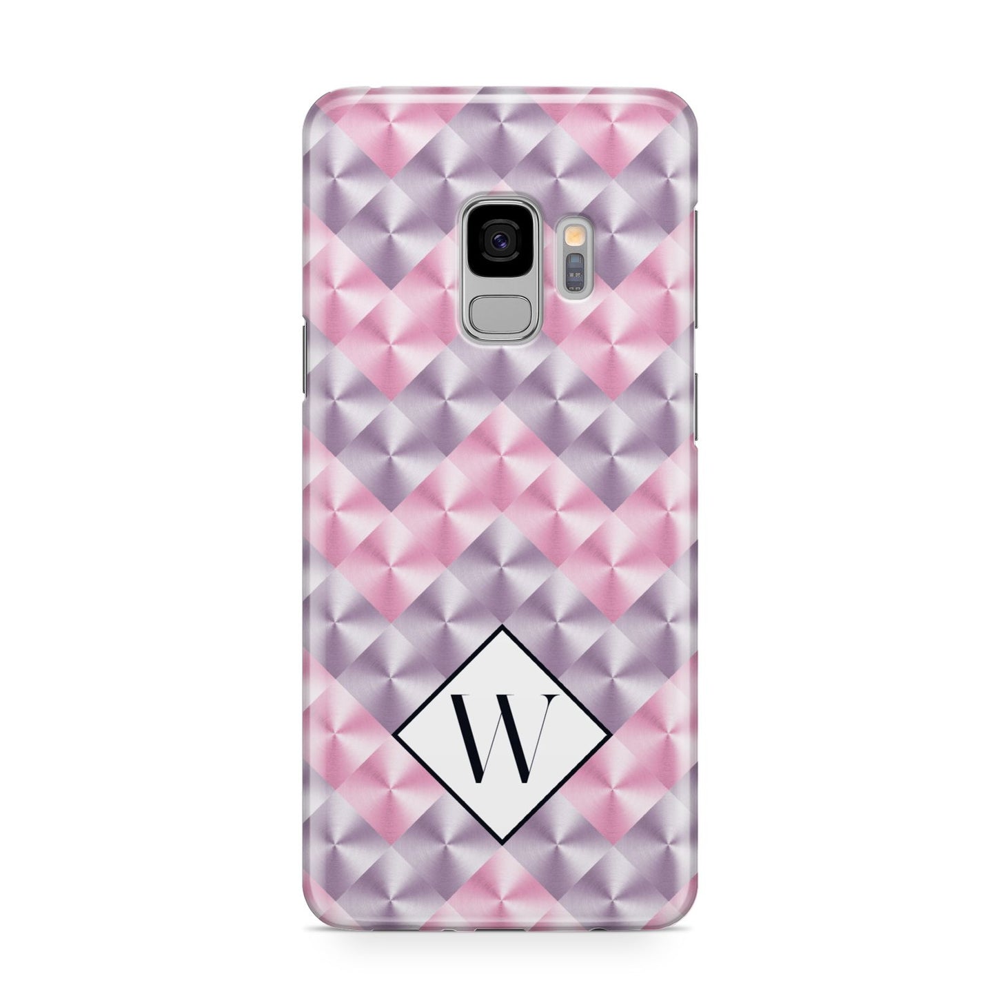 Personalised Mother Of Pearl Monogram Letter Samsung Galaxy S9 Case
