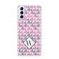 Personalised Mother Of Pearl Monogram Letter Samsung S21 Plus Phone Case