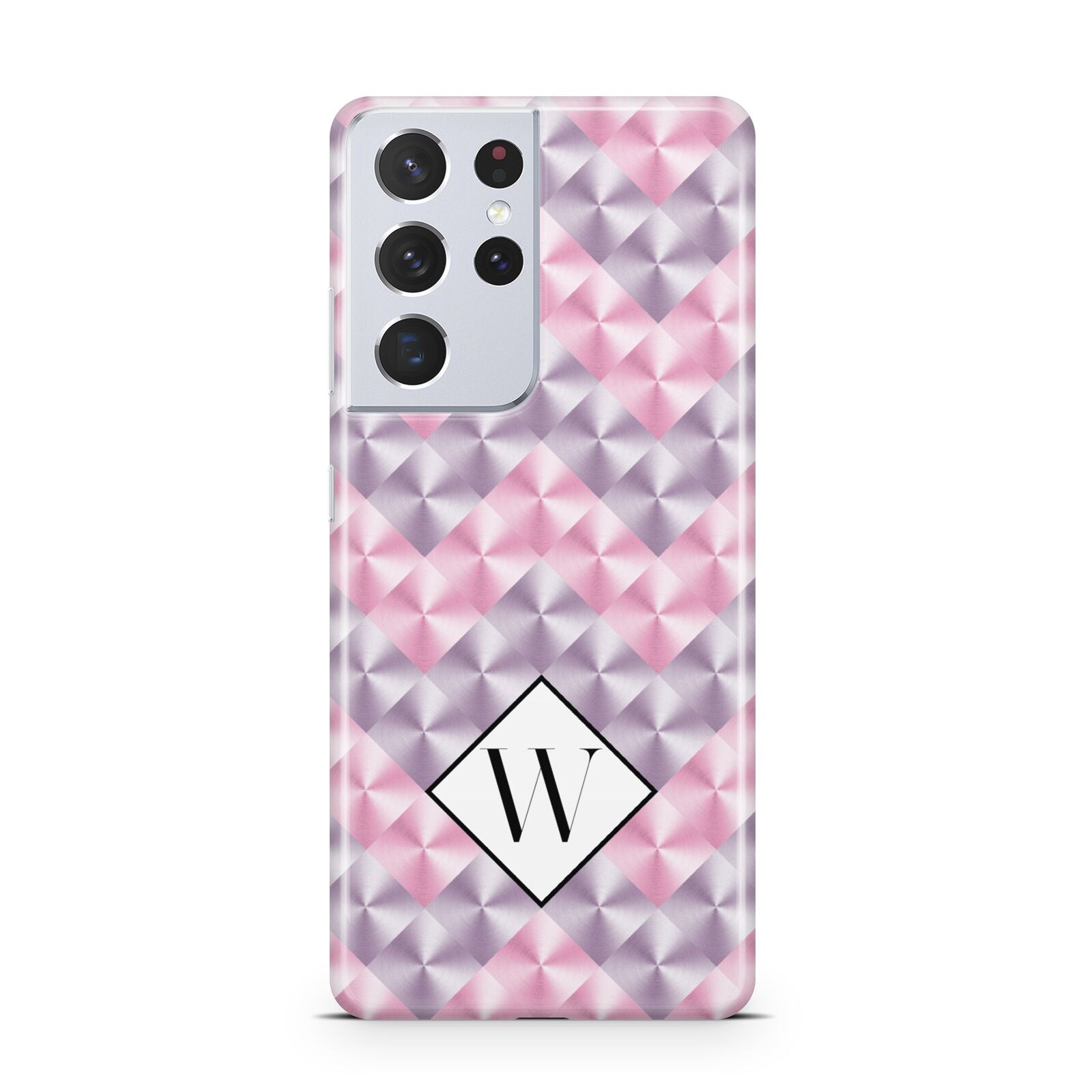 Personalised Mother Of Pearl Monogram Letter Samsung S21 Ultra Case