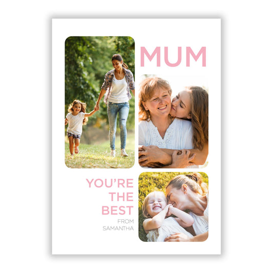 Personalised Mothers Day A5 Flat Greetings Card