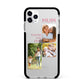 Personalised Mothers Day Apple iPhone 11 Pro Max in Silver with Black Impact Case
