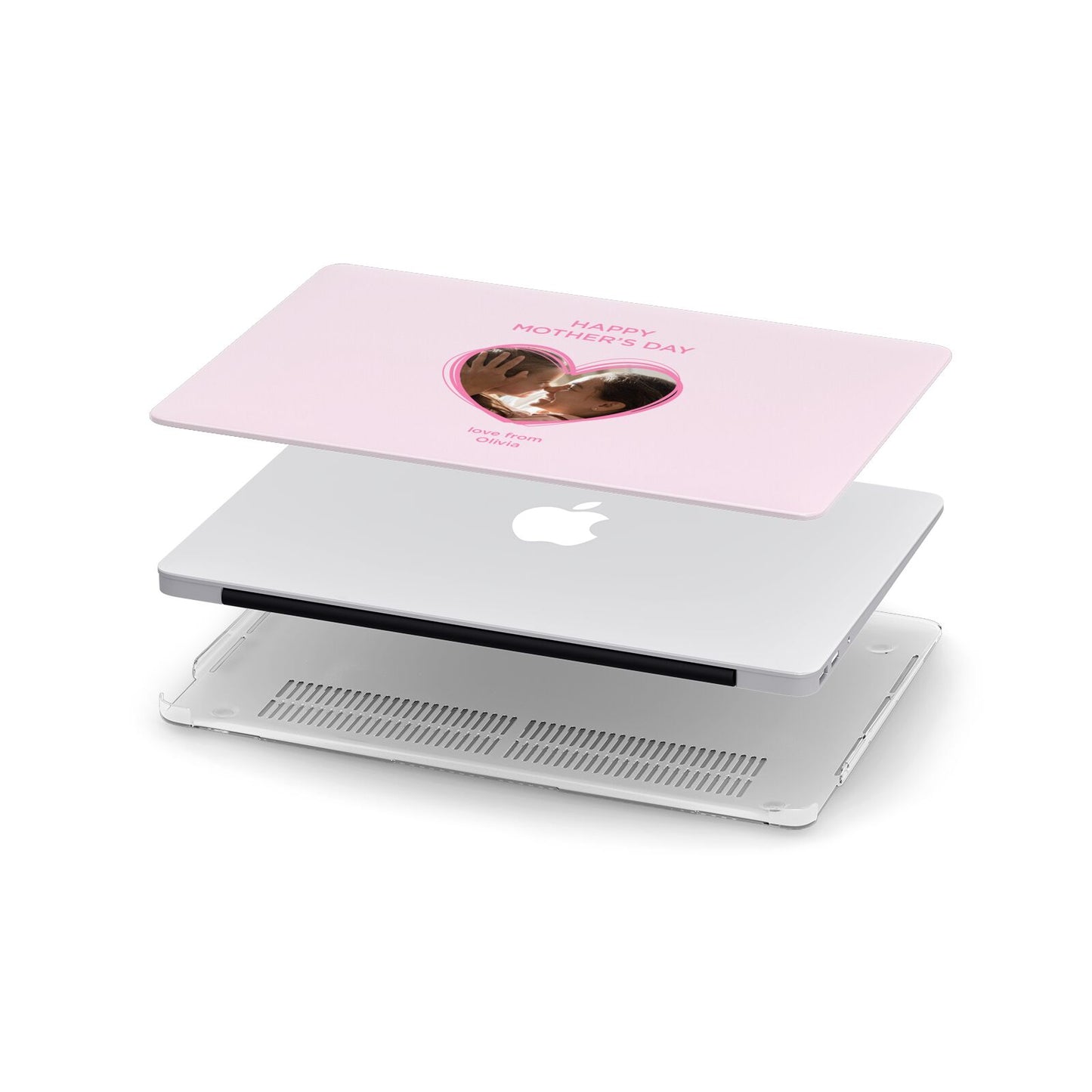 Personalised Mothers Day Photo Name Apple MacBook Case in Detail