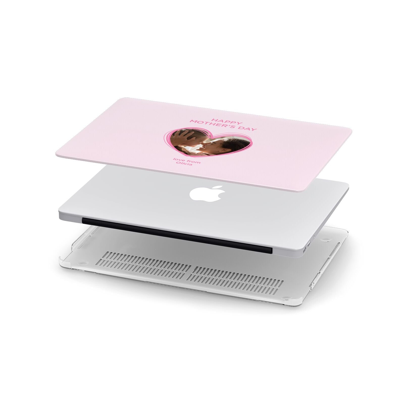 Personalised Mothers Day Photo Name Apple MacBook Case in Detail