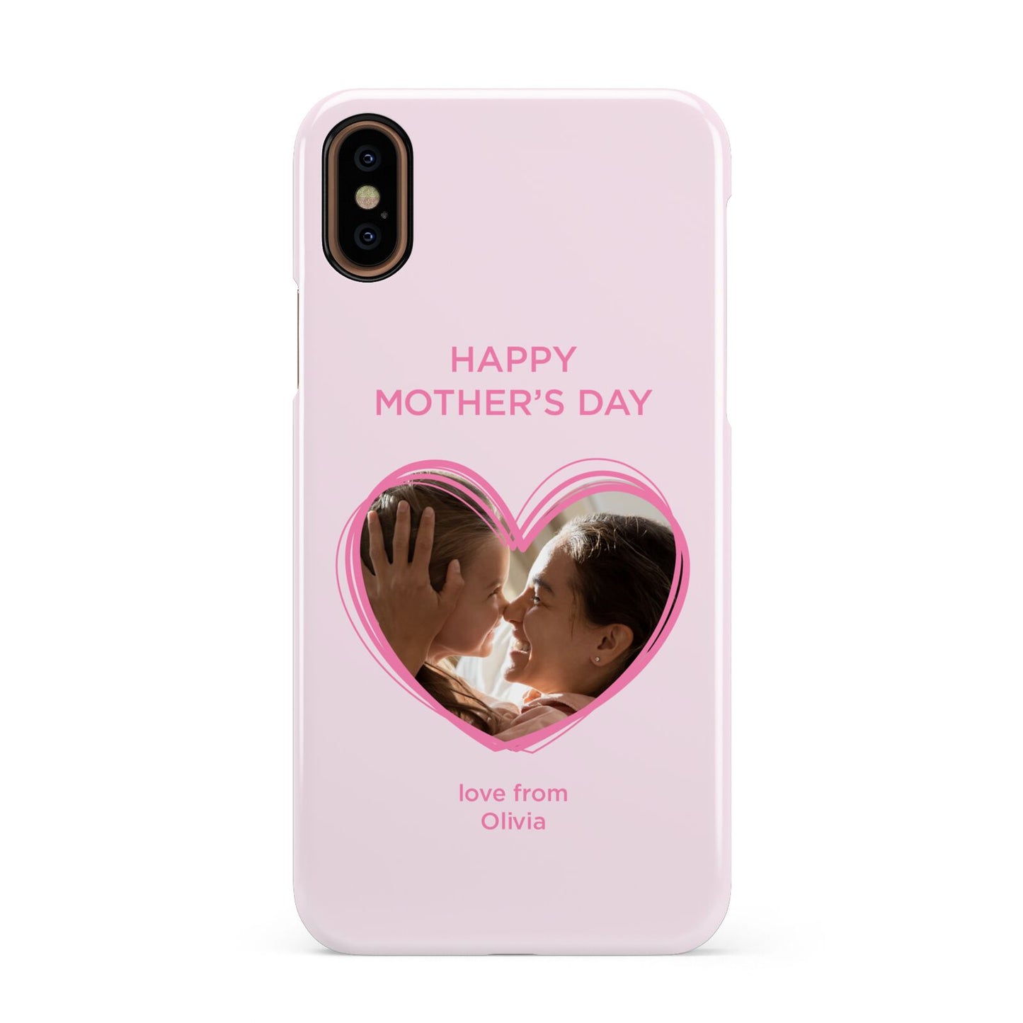 Personalised Mothers Day Photo Name Apple iPhone XS 3D Snap Case