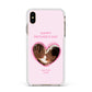 Personalised Mothers Day Photo Name Apple iPhone Xs Max Impact Case White Edge on Gold Phone