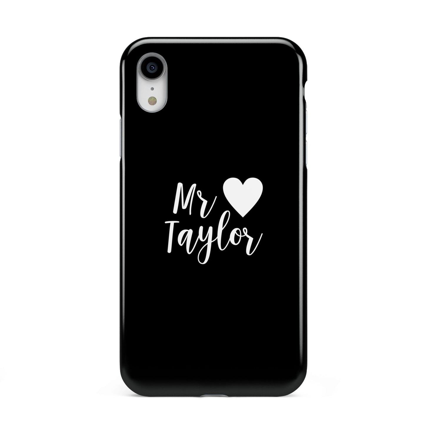 Personalised Mr Apple iPhone XR White 3D Tough Case
