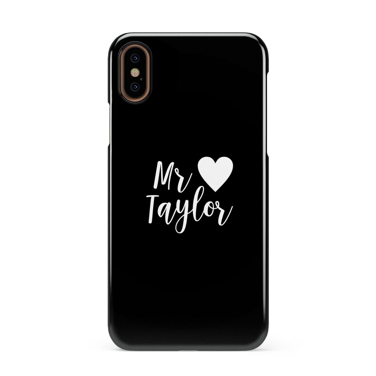 Personalised Mr Apple iPhone XS 3D Snap Case