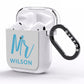 Personalised Mr Couple AirPods Clear Case Side Image