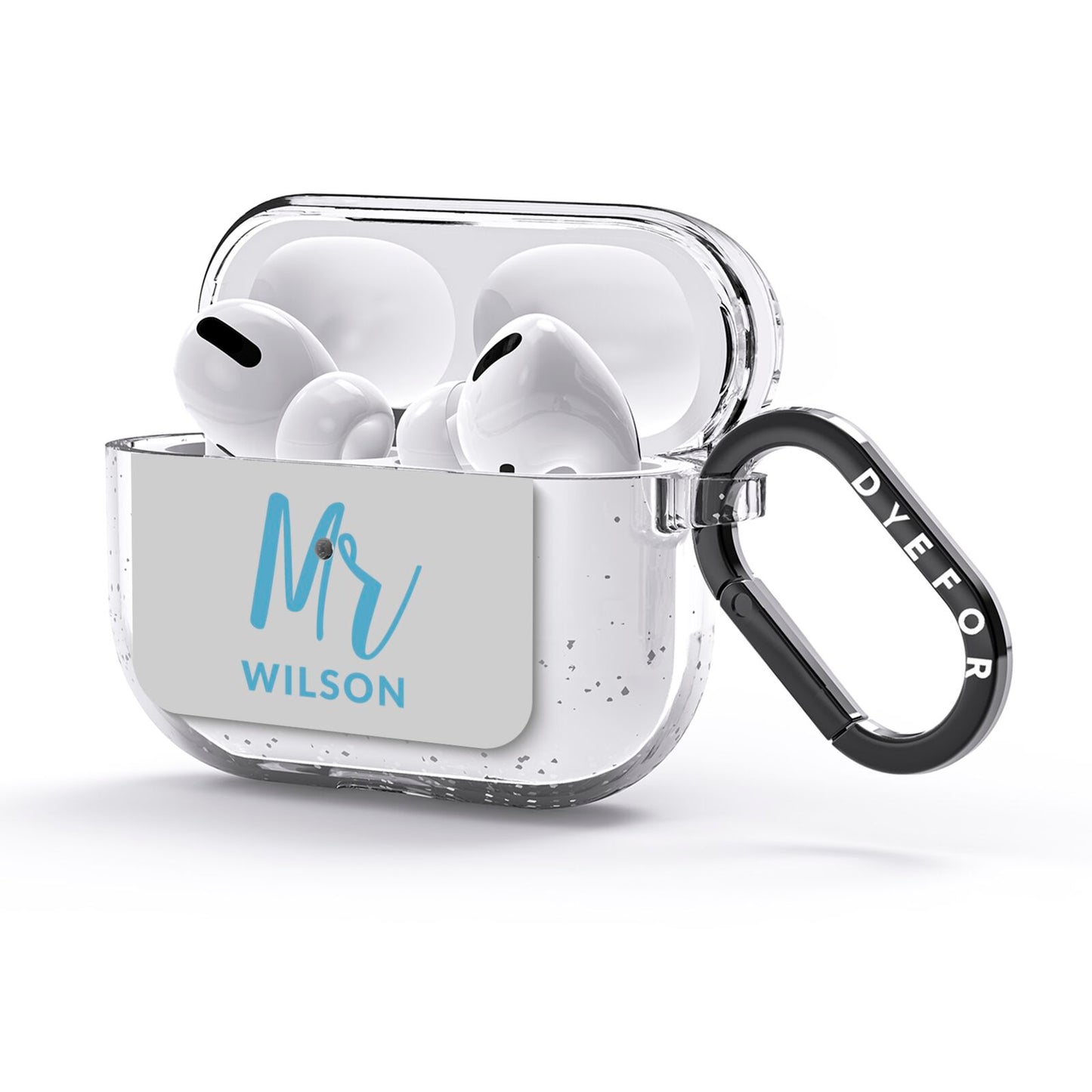 Personalised Mr Couple AirPods Glitter Case 3rd Gen Side Image
