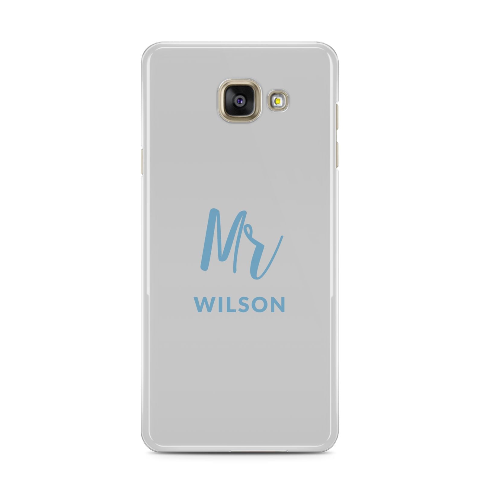 Personalised Mr Couple Samsung Galaxy A3 2016 Case on gold phone