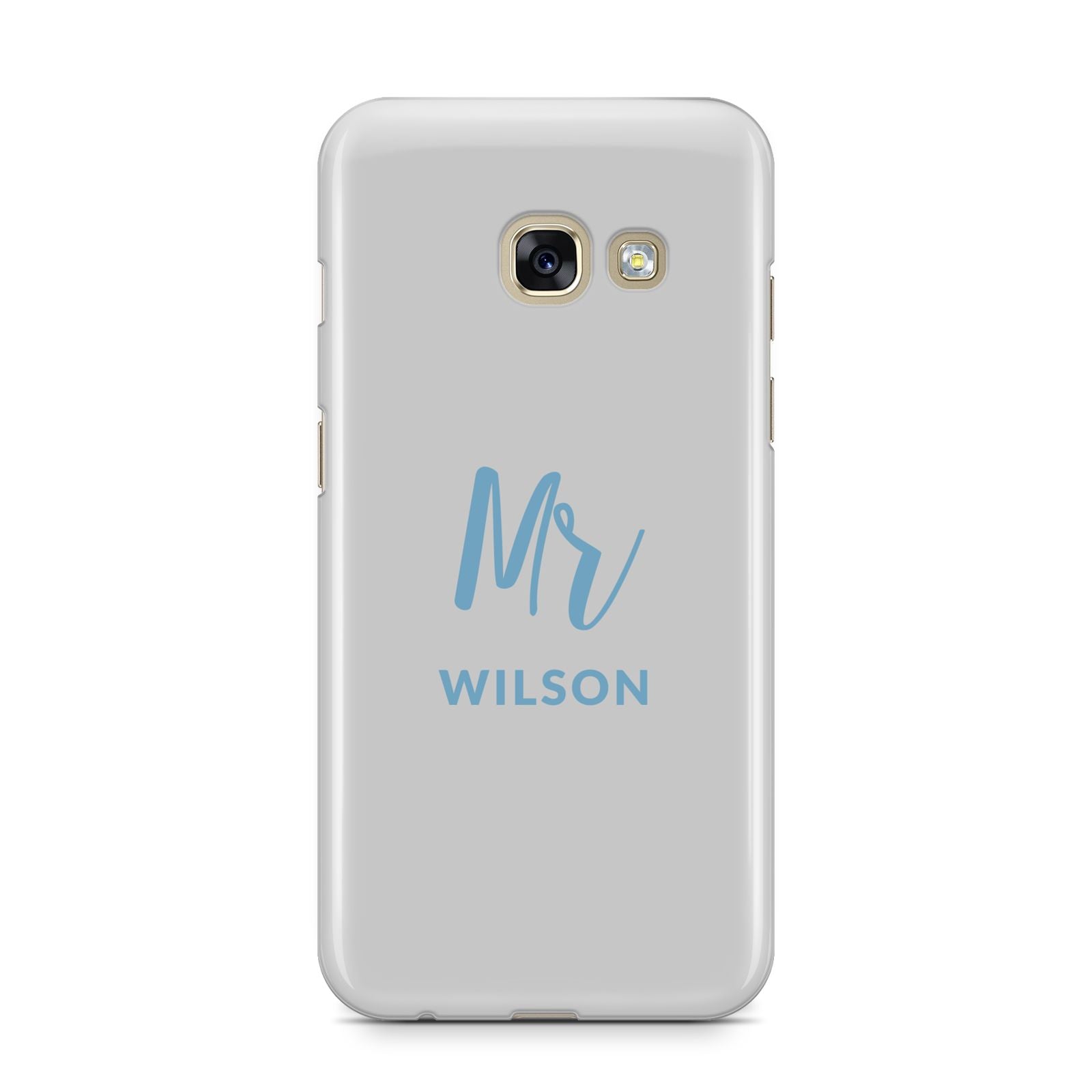 Personalised Mr Couple Samsung Galaxy A3 2017 Case on gold phone