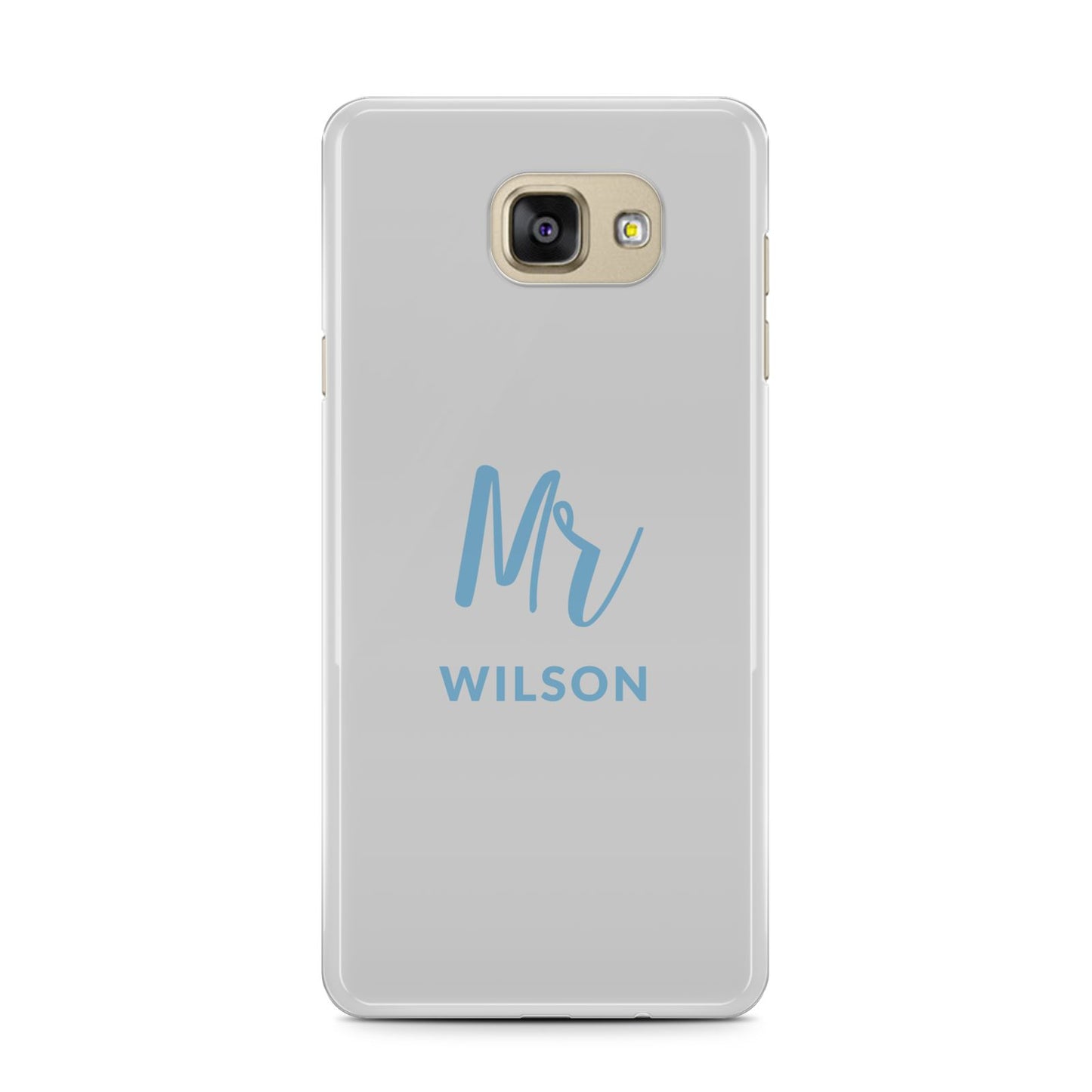 Personalised Mr Couple Samsung Galaxy A7 2016 Case on gold phone