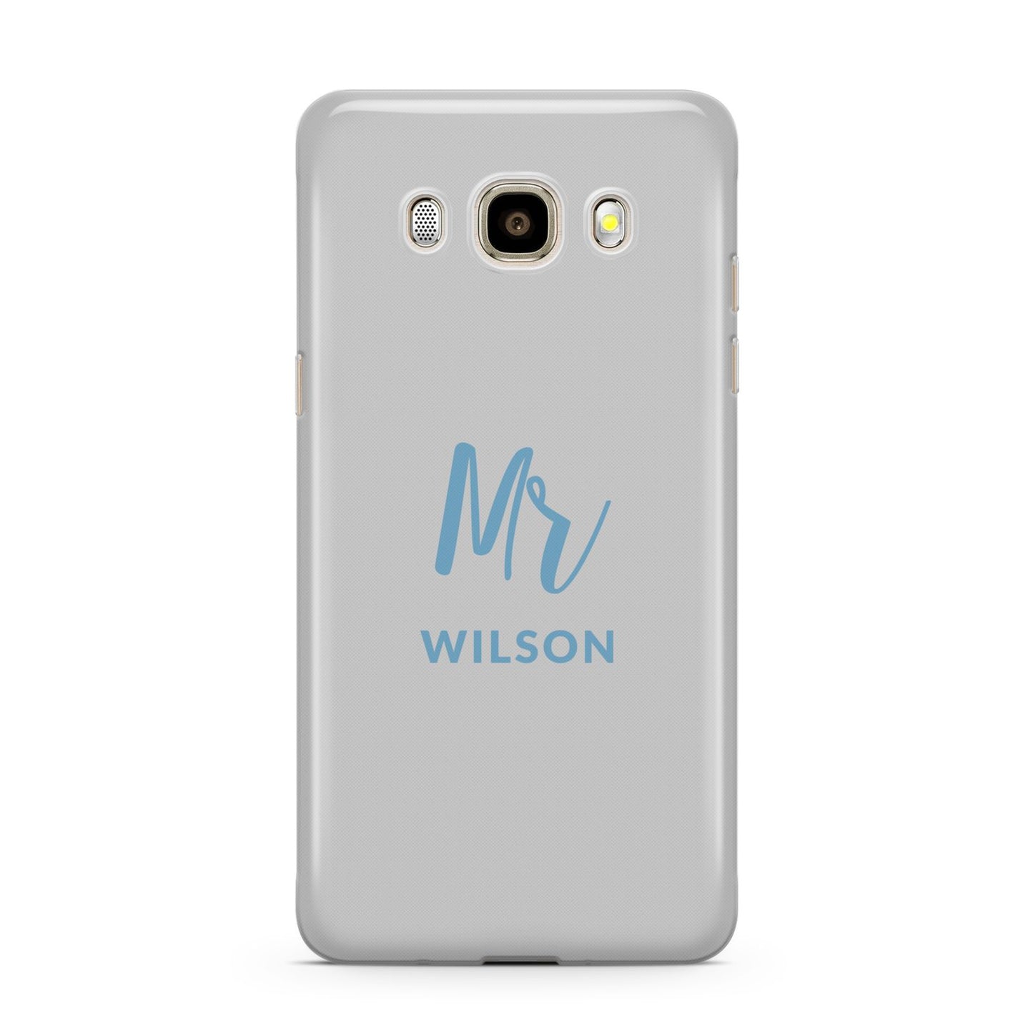Personalised Mr Couple Samsung Galaxy J7 2016 Case on gold phone