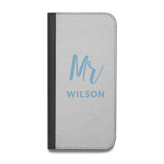 Personalised Mr Couple Vegan Leather Flip Samsung Case