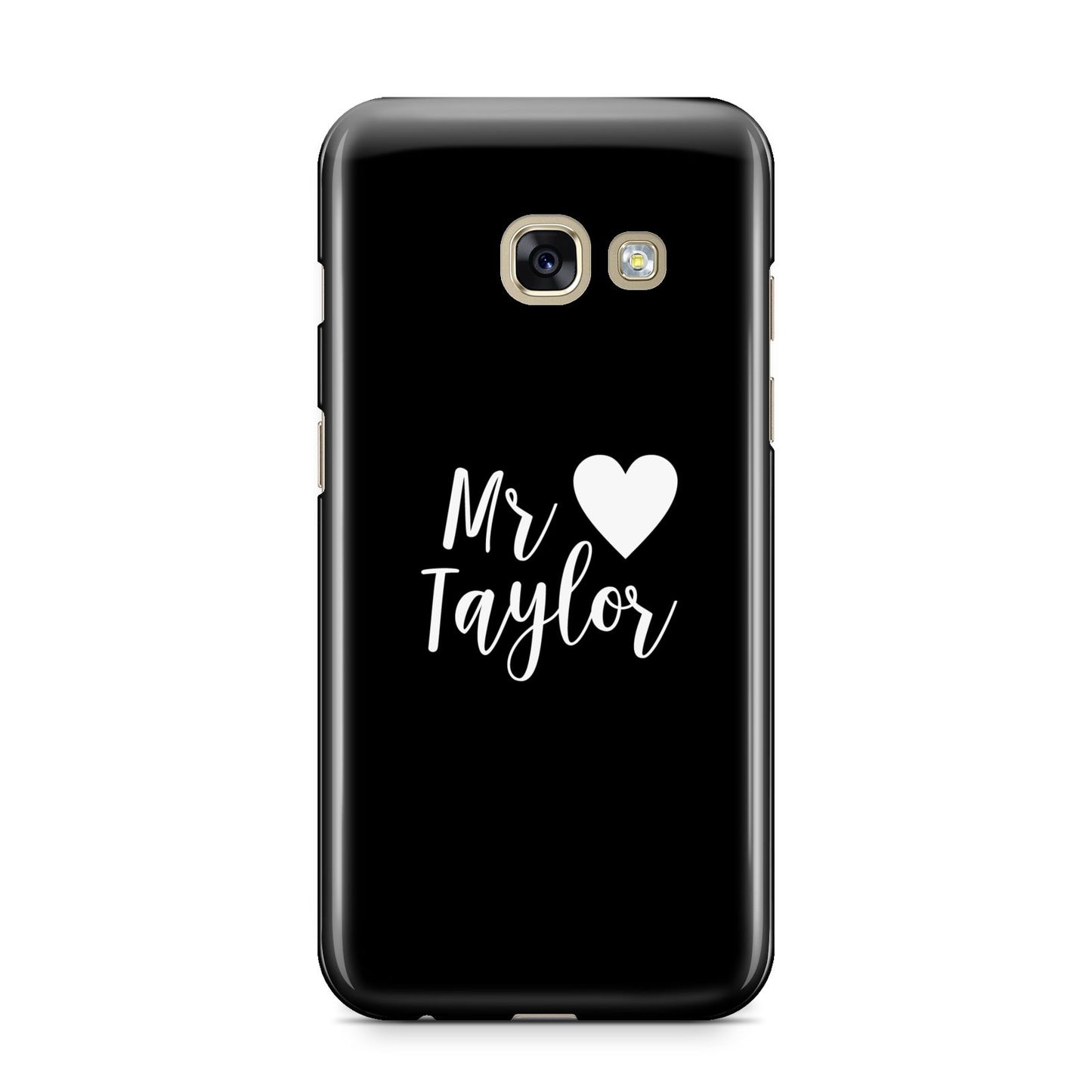 Personalised Mr Samsung Galaxy A3 2017 Case on gold phone