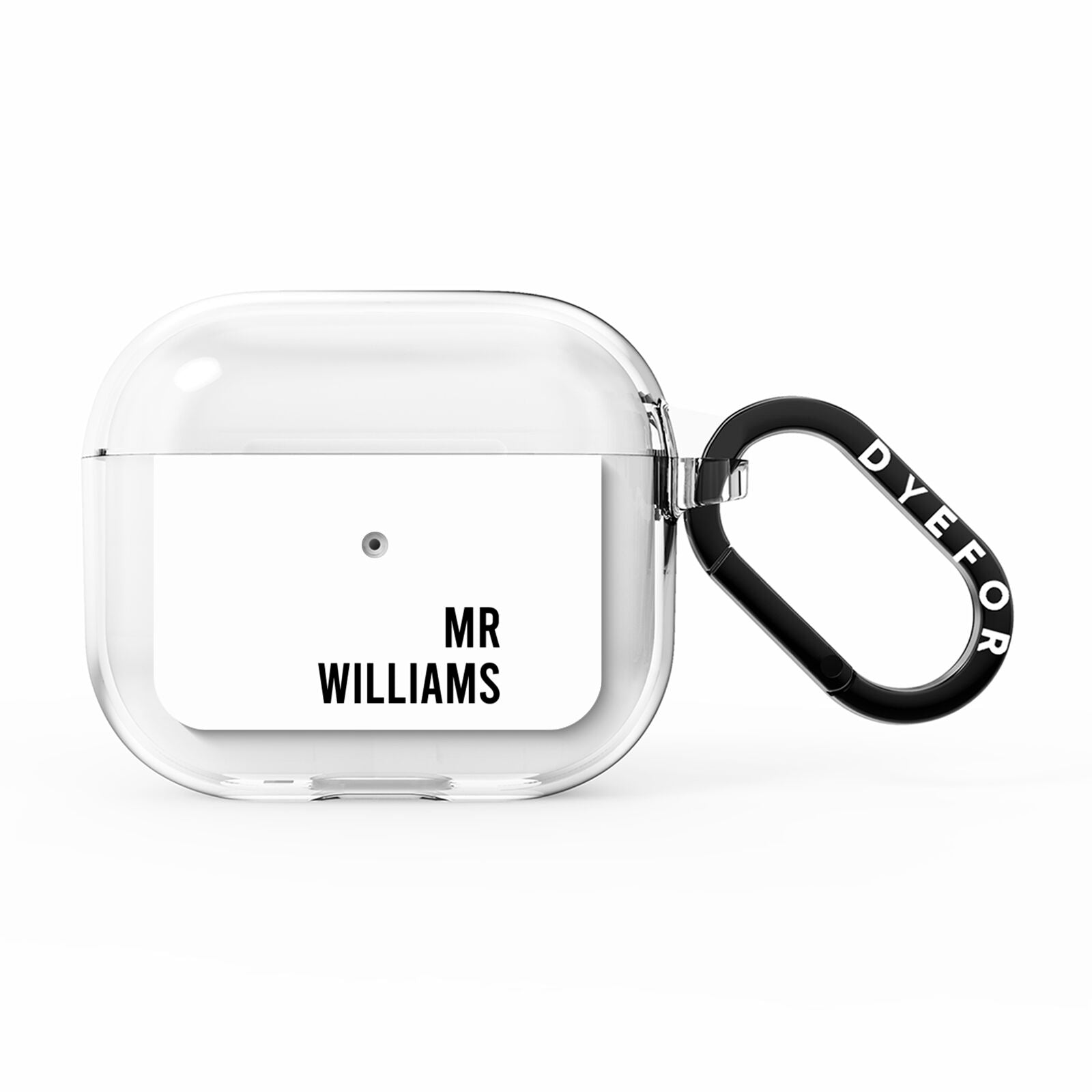 Personalised Mr Surname AirPods Clear Case 3rd Gen