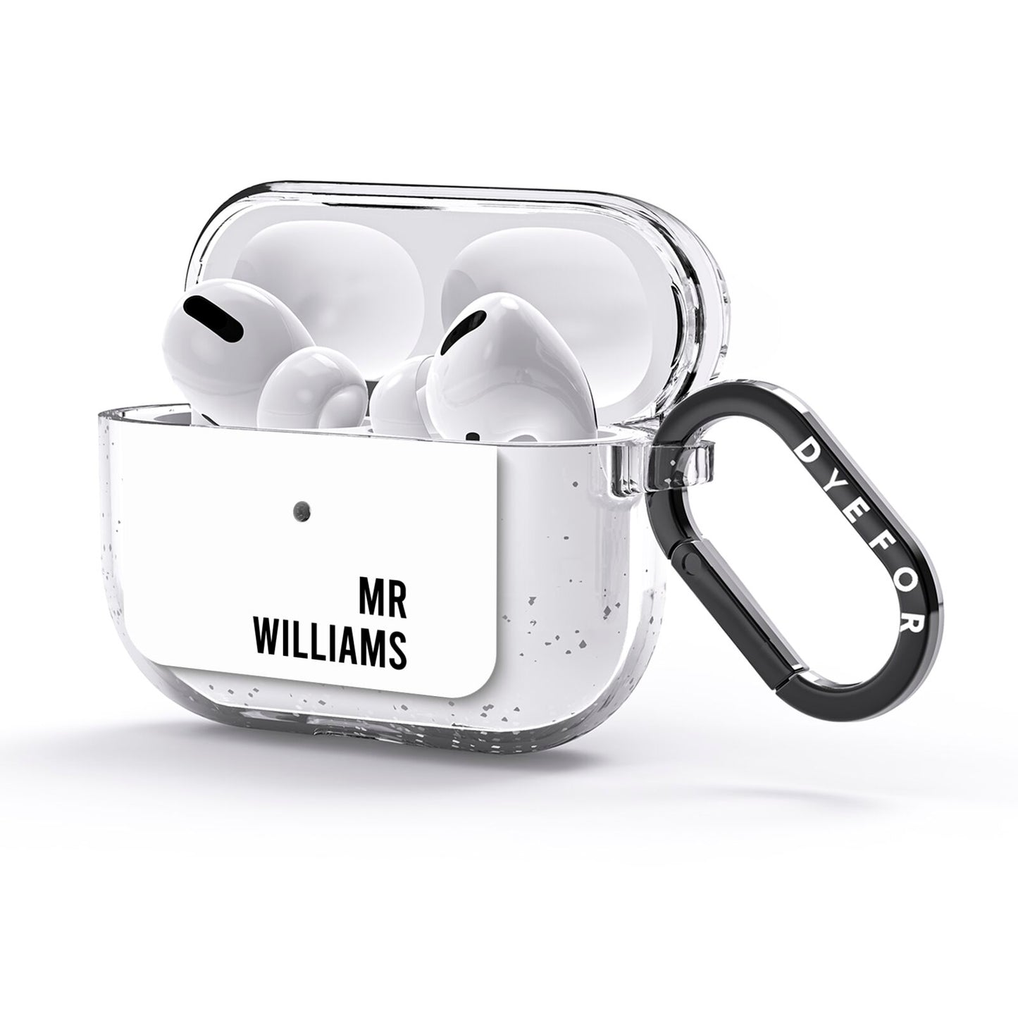 Personalised Mr Surname AirPods Glitter Case 3rd Gen Side Image