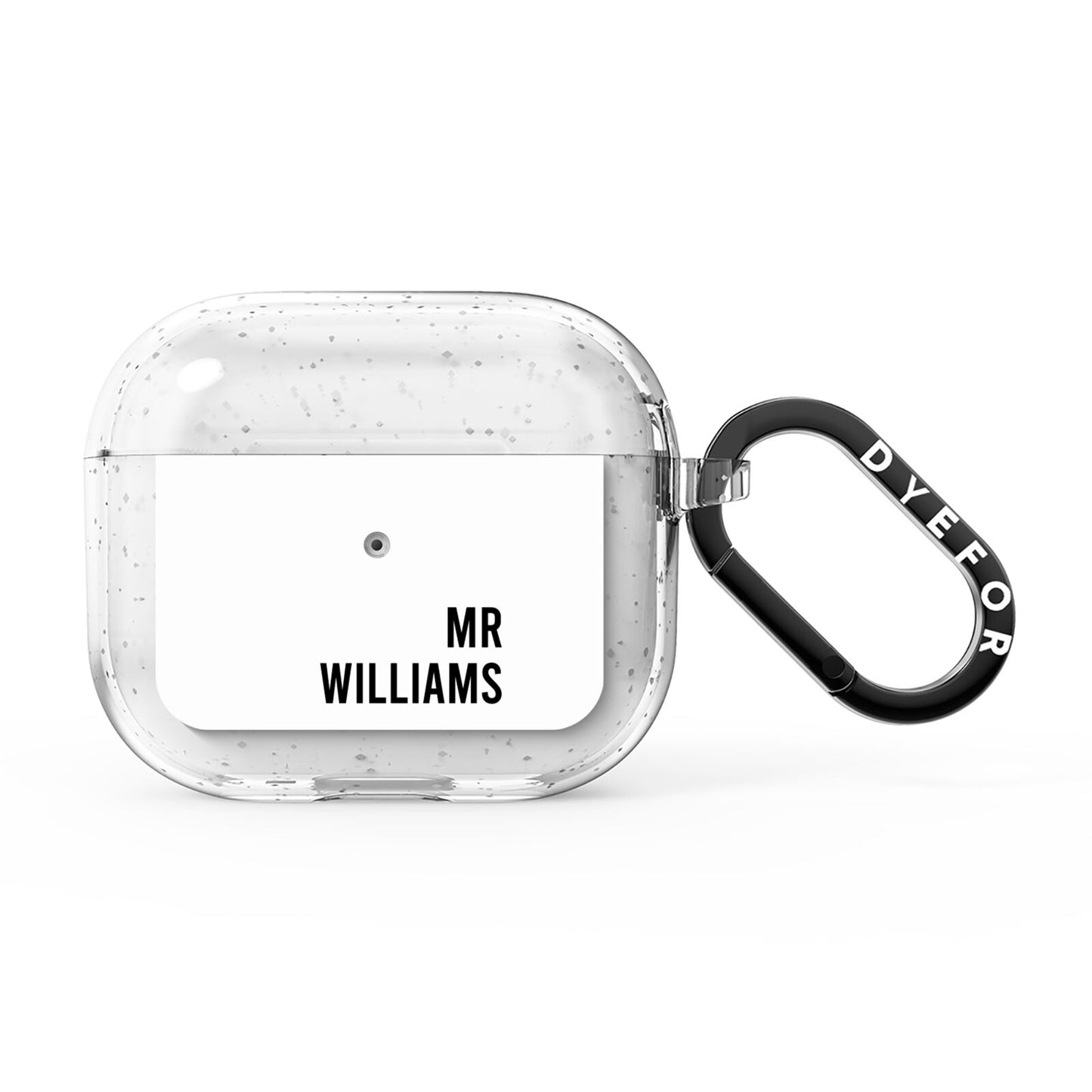 Personalised Mr Surname AirPods Glitter Case 3rd Gen