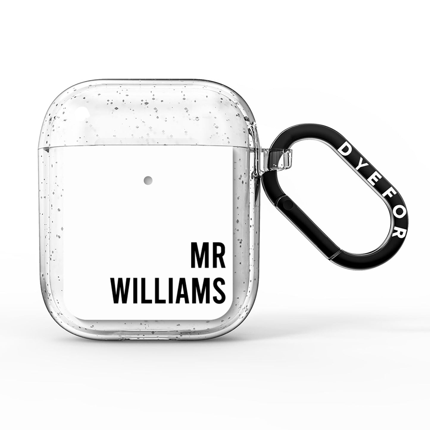 Personalised Mr Surname AirPods Glitter Case