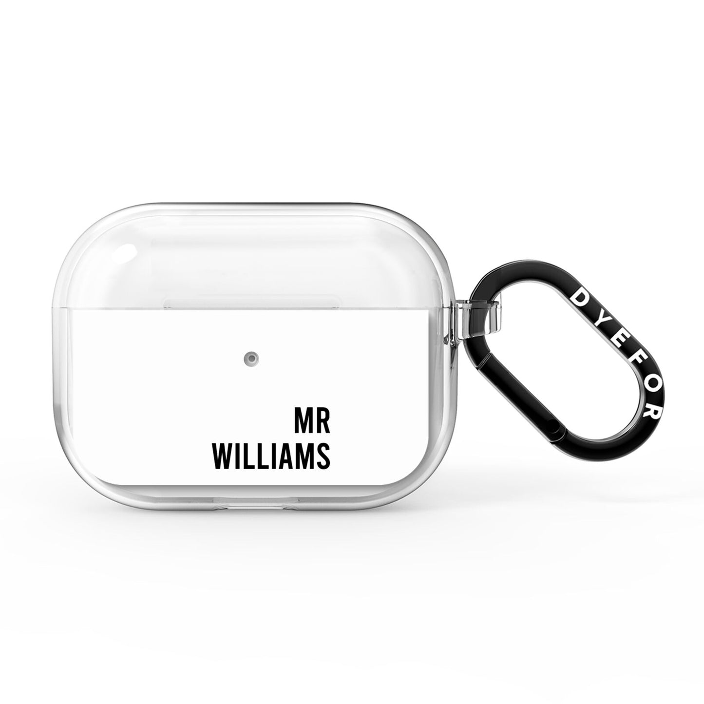 Personalised Mr Surname AirPods Pro Clear Case