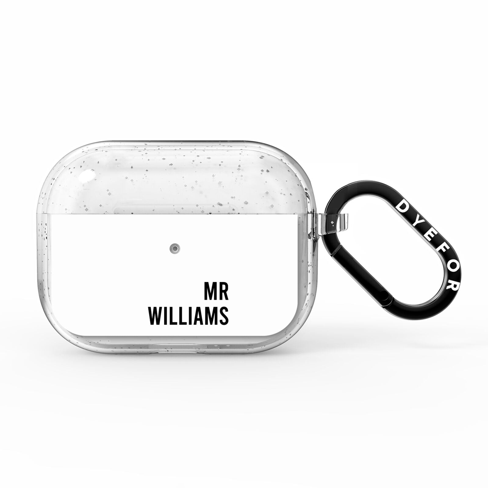 Personalised Mr Surname AirPods Pro Glitter Case