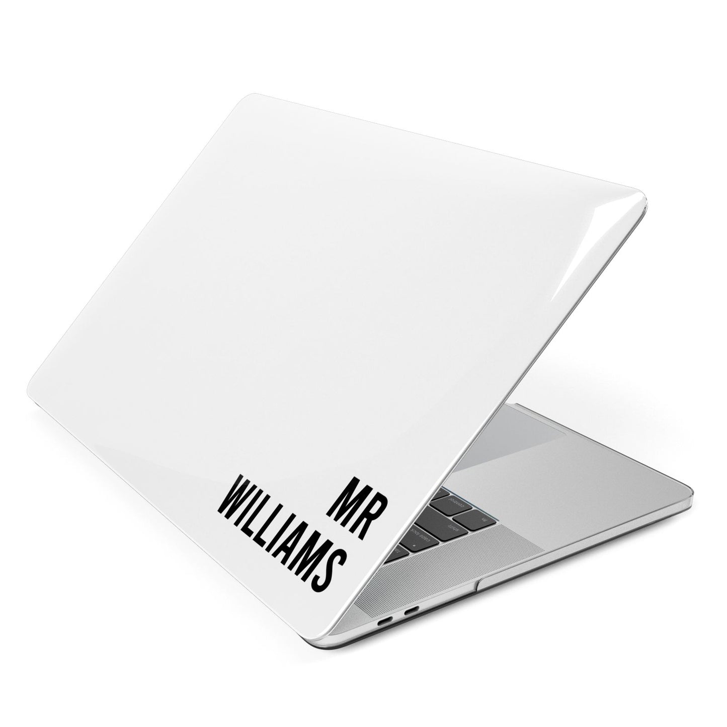 Personalised Mr Surname Apple MacBook Case Side View