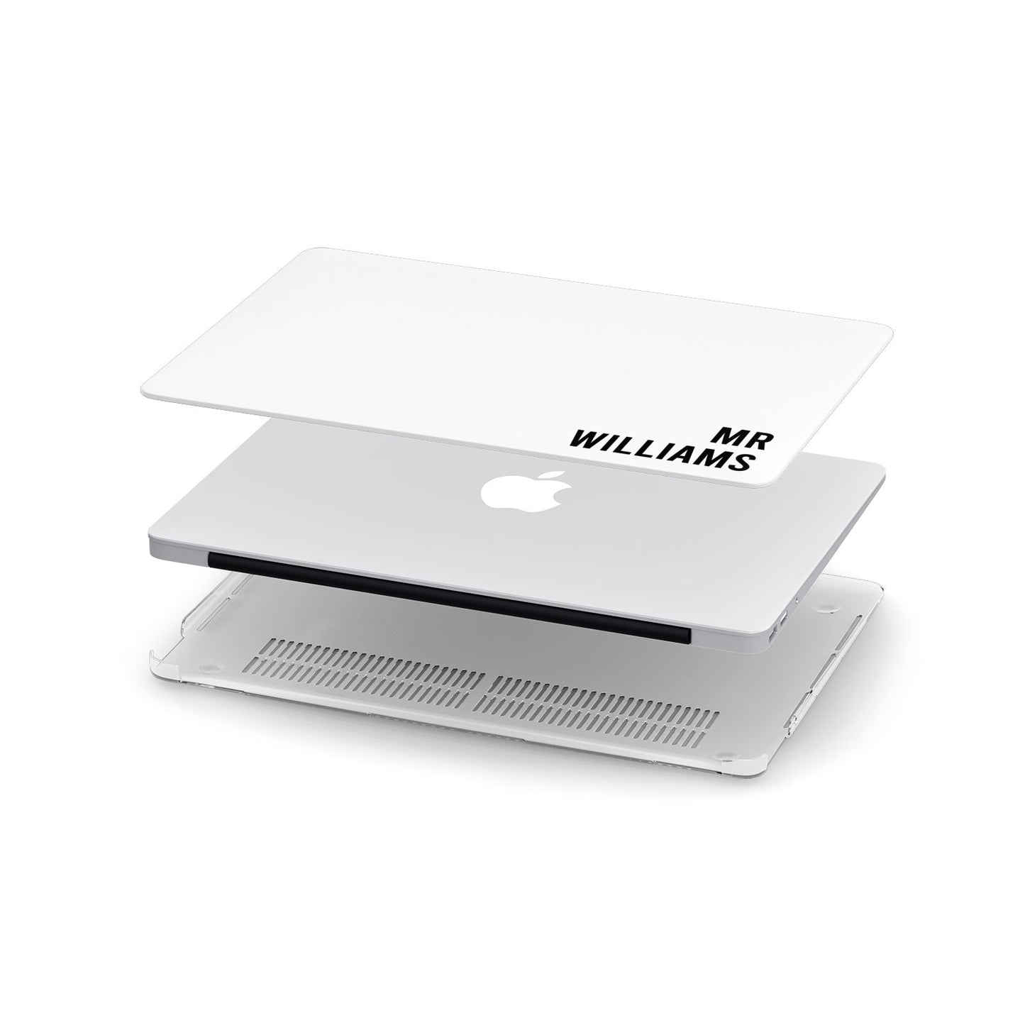 Personalised Mr Surname Apple MacBook Case in Detail