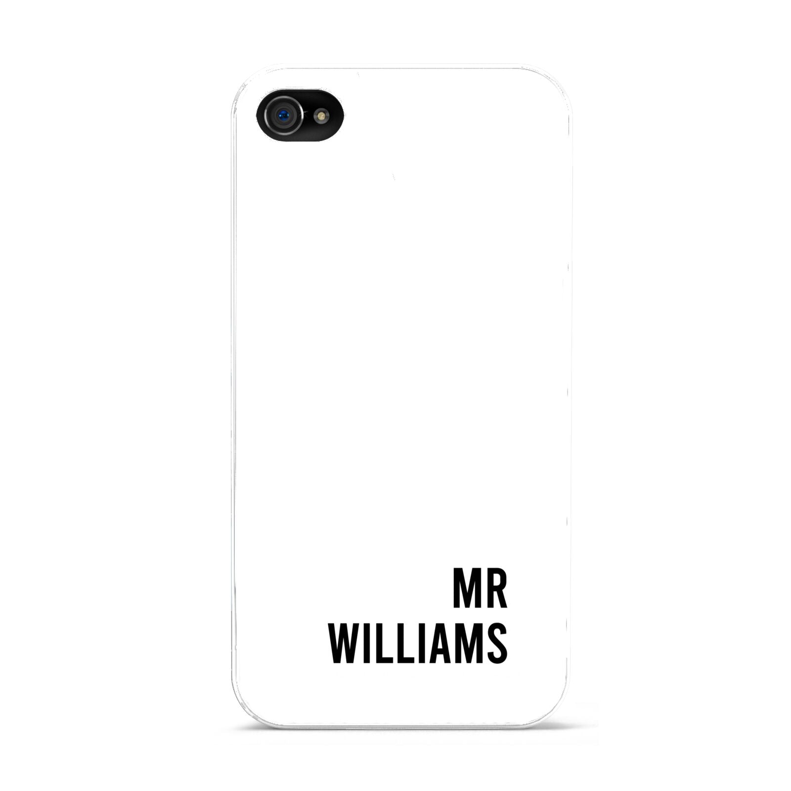 Personalised Mr Surname Apple iPhone 4s Case
