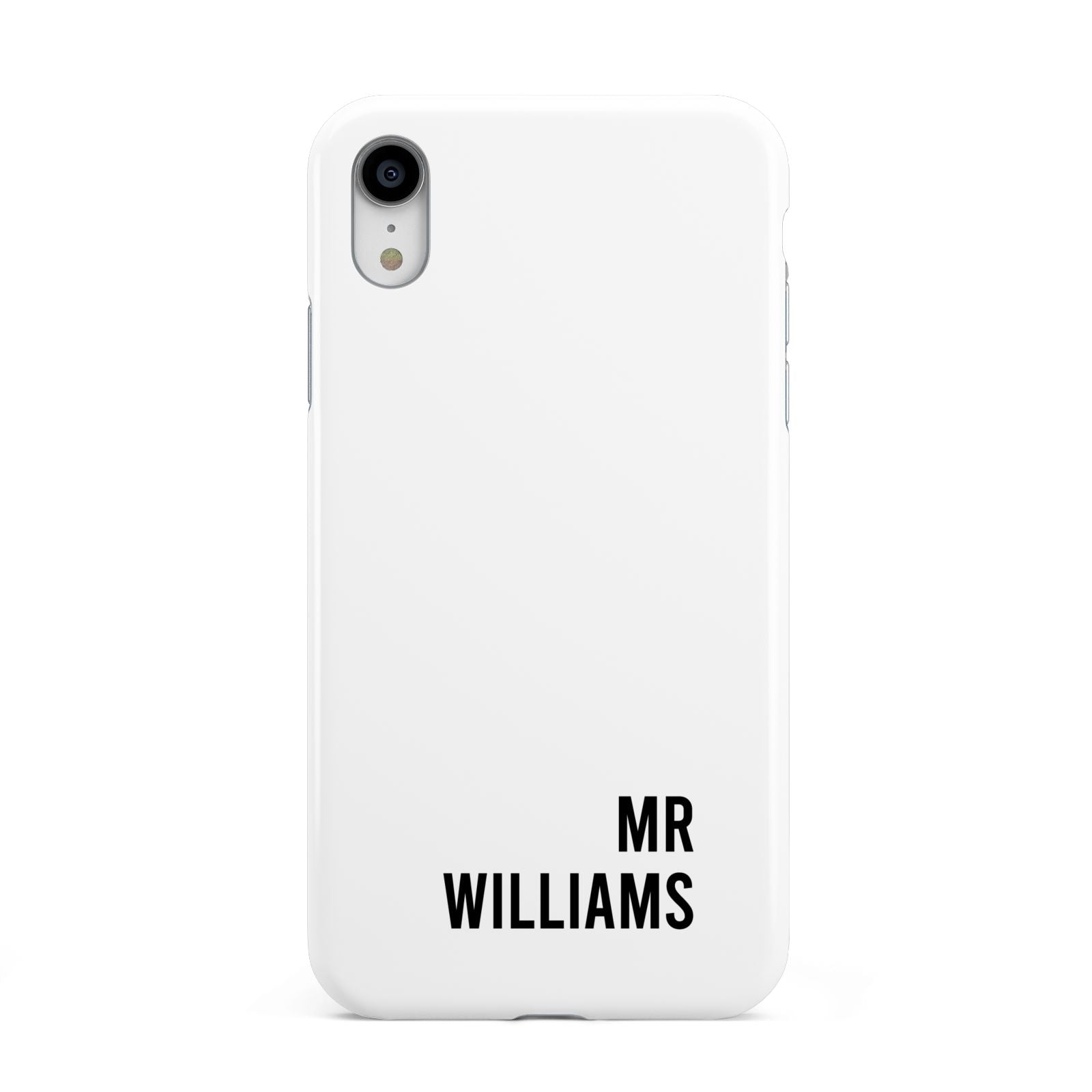 Personalised Mr Surname Apple iPhone XR White 3D Tough Case