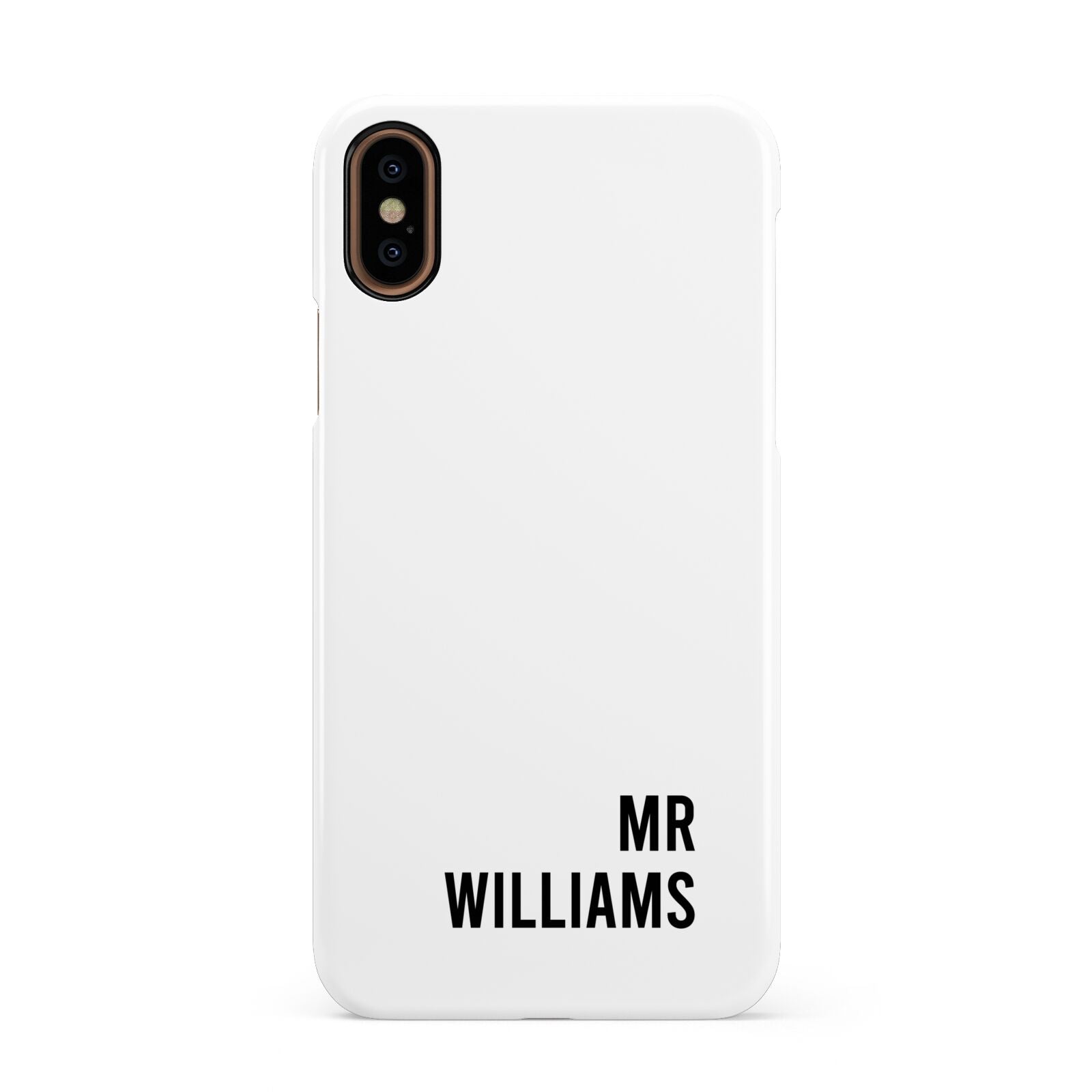 Personalised Mr Surname Apple iPhone XS 3D Snap Case
