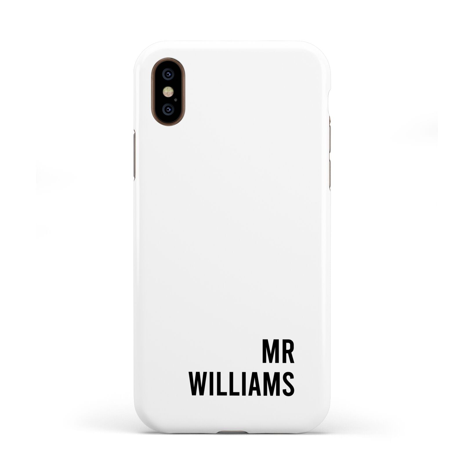 Personalised Mr Surname Apple iPhone XS 3D Tough