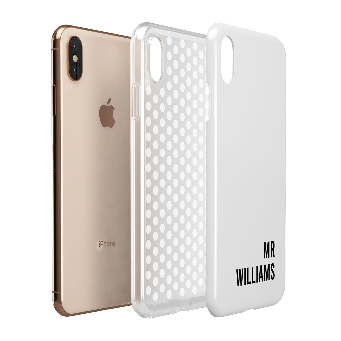 Personalised Mr Surname Apple iPhone Xs Max 3D Tough Case Expanded View