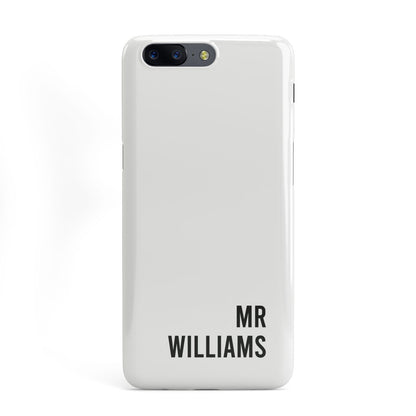 Personalised Mr Surname OnePlus Case