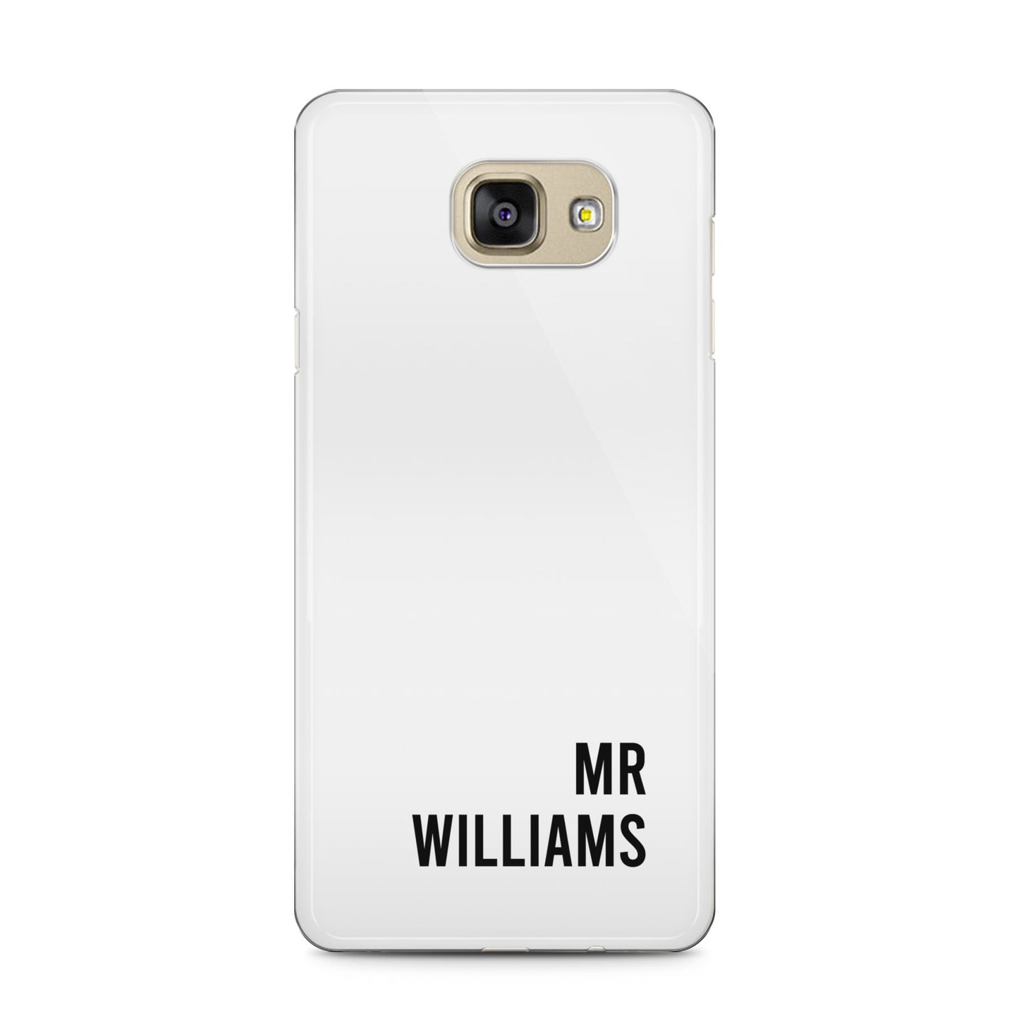 Personalised Mr Surname Samsung Galaxy A5 2016 Case on gold phone