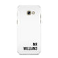 Personalised Mr Surname Samsung Galaxy A5 2017 Case on gold phone