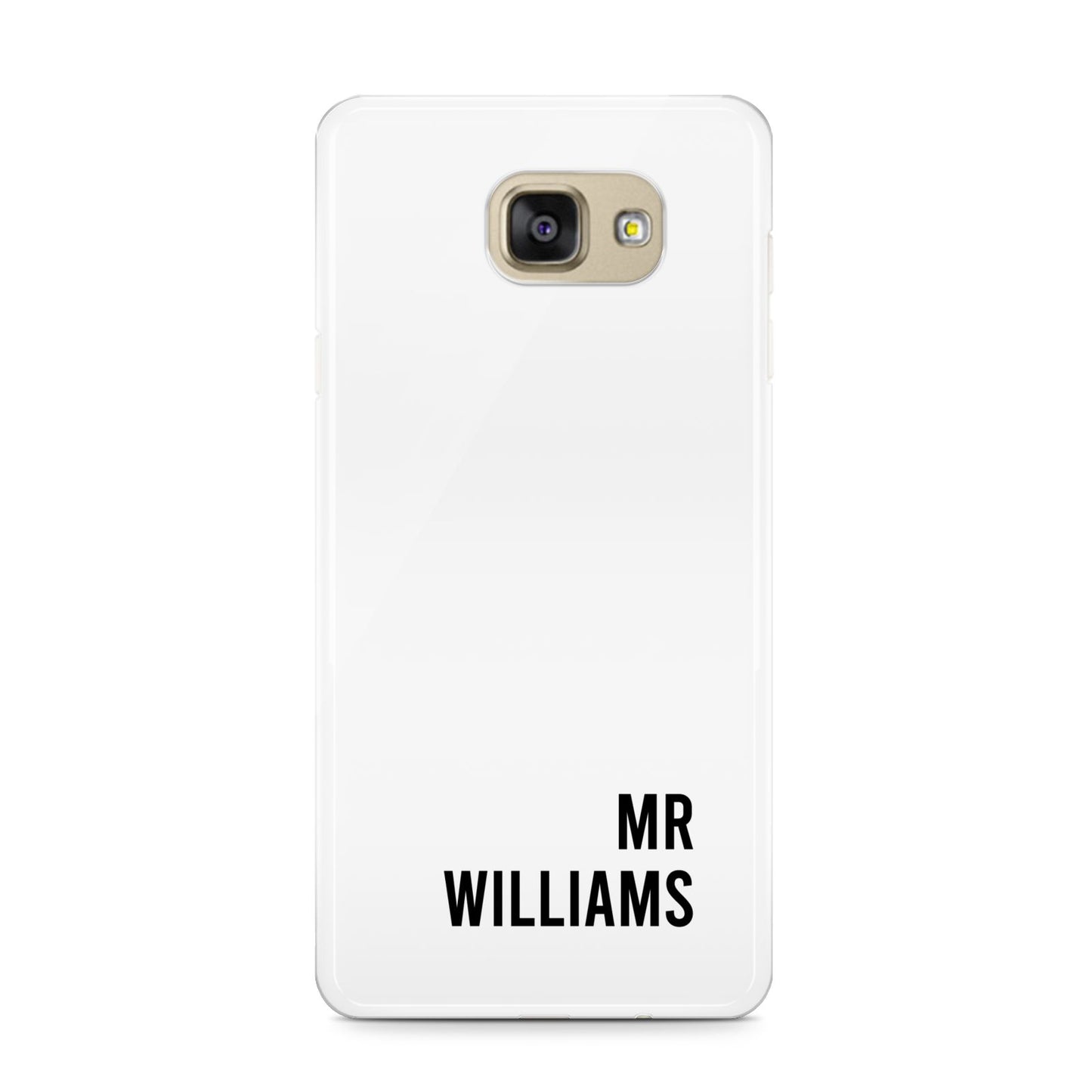 Personalised Mr Surname Samsung Galaxy A9 2016 Case on gold phone