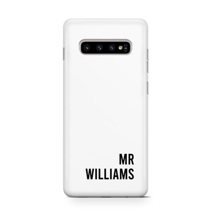 Personalised Mr Surname Samsung Galaxy S10 Case