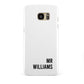 Personalised Mr Surname Samsung Galaxy S7 Edge Case