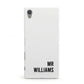 Personalised Mr Surname Sony Xperia Case