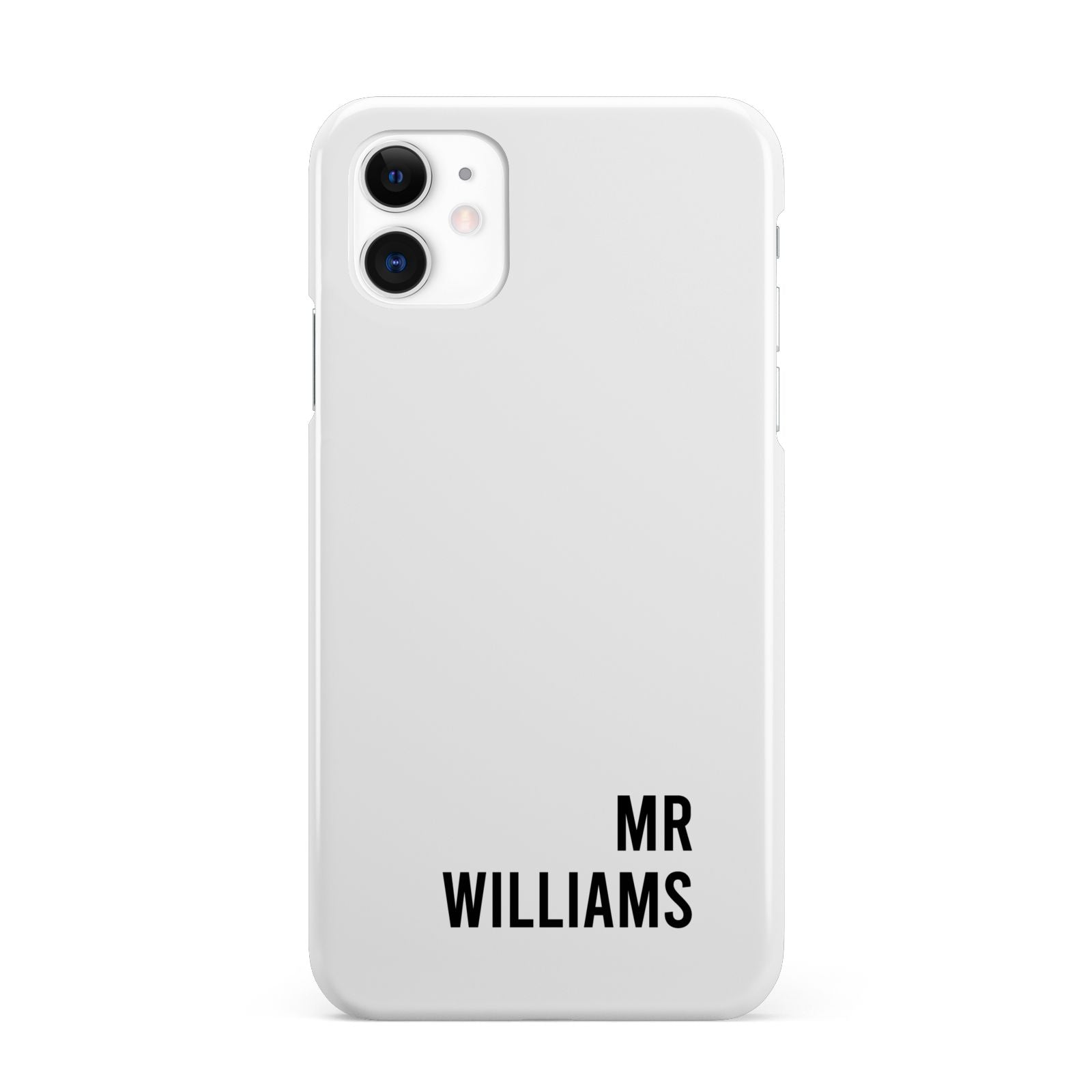 Personalised Mr Surname iPhone 11 3D Snap Case