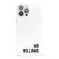 Personalised Mr Surname iPhone 13 Pro Max Full Wrap 3D Snap Case