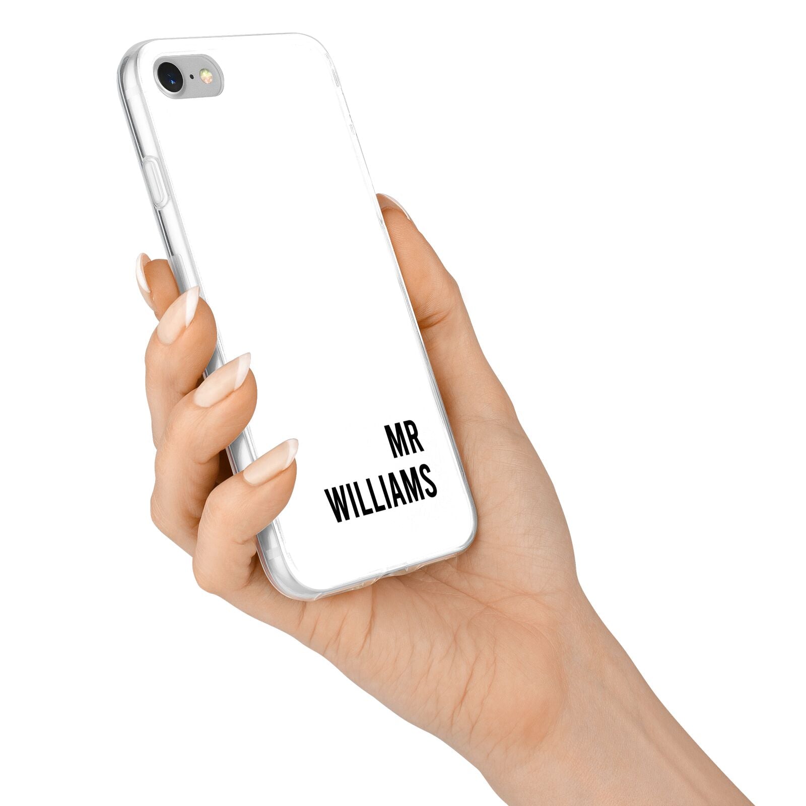 Personalised Mr Surname iPhone 7 Bumper Case on Silver iPhone Alternative Image