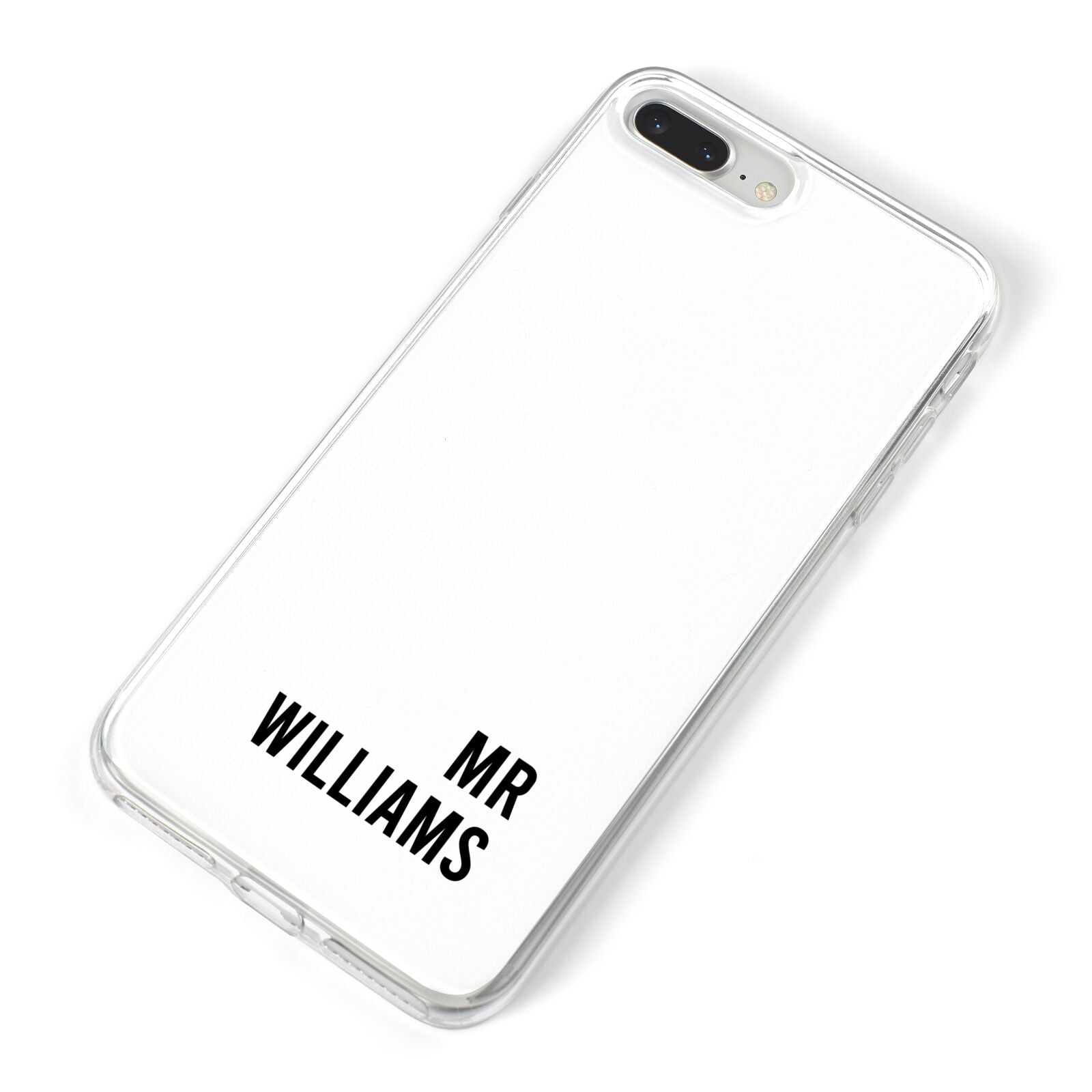 Personalised Mr Surname iPhone 8 Plus Bumper Case on Silver iPhone Alternative Image