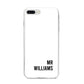 Personalised Mr Surname iPhone 8 Plus Bumper Case on Silver iPhone