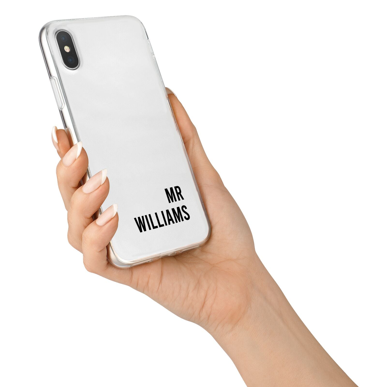 Personalised Mr Surname iPhone X Bumper Case on Silver iPhone Alternative Image 2