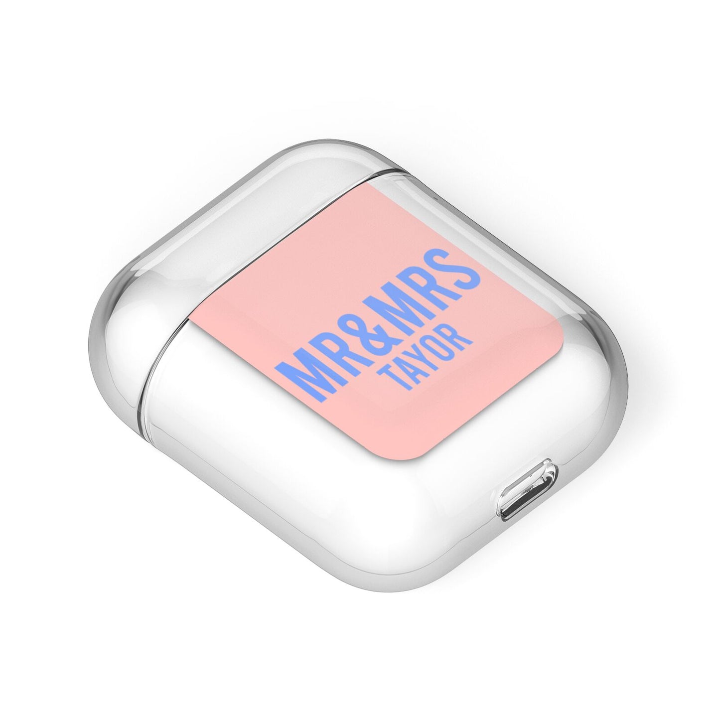 Personalised Mr and Mrs AirPods Case Laid Flat